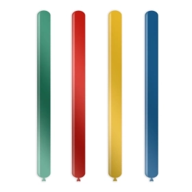 Palloncini modellabili D4 260 classic line metallizzati assortiti, 100pz.