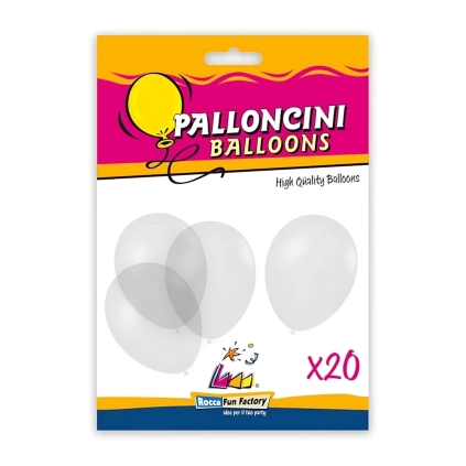 Palloncini classic line cristallo 10" (26cm) trasparente 57, 20pz.