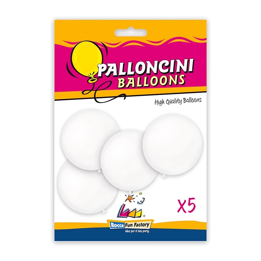 Palloncini classic line pastello 15" (38cm) bianco 10, 5pz.