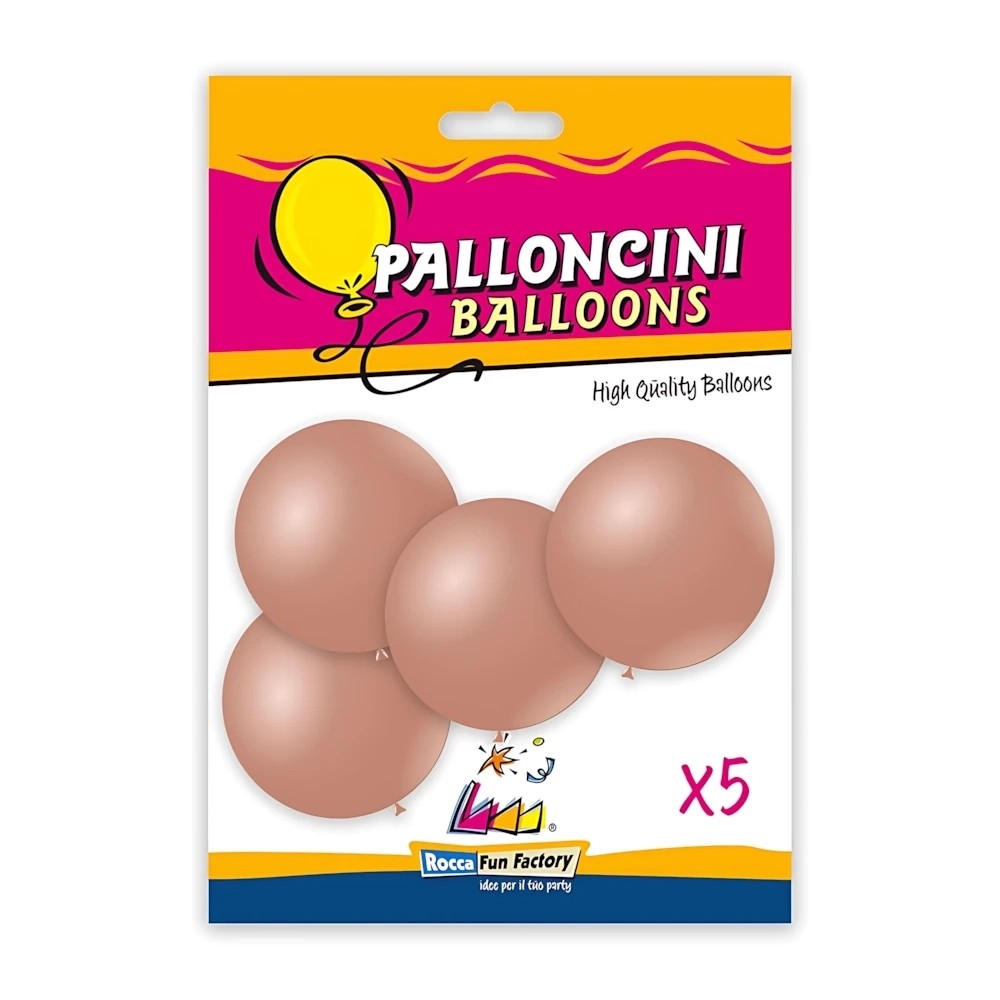 Palloncini classic line metallizzati 15" (38cm) rosa gold 81, 5pz.