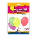 Palloncini classic line fluo 10" (26cm) assortiti, 20pz.