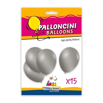 Palloncini classic line metallizzati 12" (30cm) argento 68, 15pz.