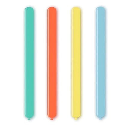 Palloncini modellabili D4 260 classic line macarons colori assortiti, 100pz.