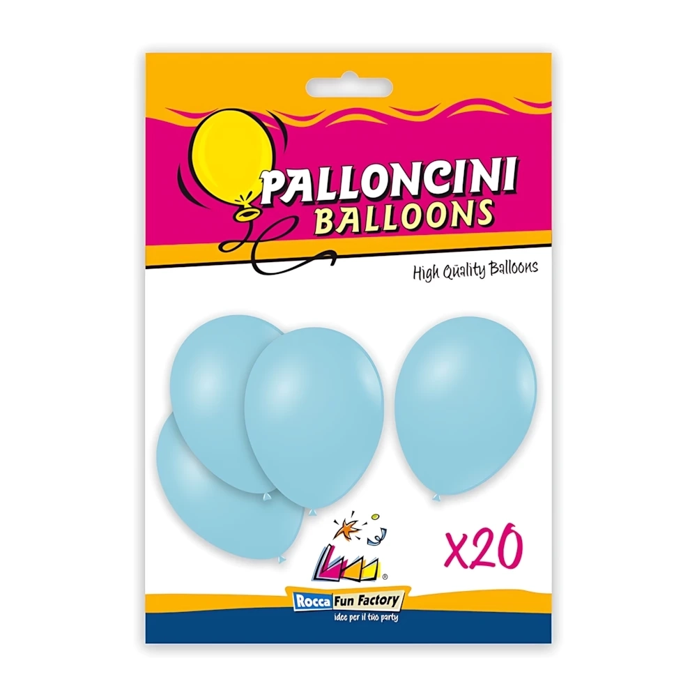 Palloncini classic line pastello 10" (26cm) celeste baby 39, 20pz.
