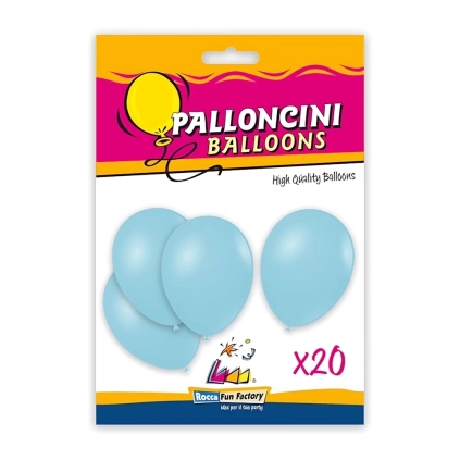 Palloncini classic line pastello 10" (26cm) celeste baby 39, 20pz.