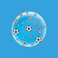 Palloncino Deco B-Loon Pallone Da Calcio Stampa Bianca E Nera  24" (60cm), 1pz.