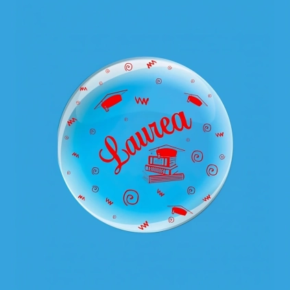 Palloncino Deco B-Loon Laurea Stampa Rossa  24" (60cm), 1pz.