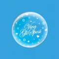 Palloncino Deco B-Loon Viva Gli Sposi Stampa Bianca  24" (60cm), 1pz.