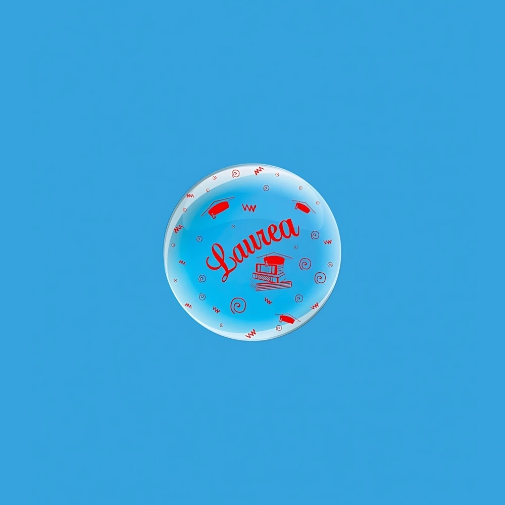 Palloncini Deco B-Loon 10" Laurea Stampa Rossa  10" (25cm), 5pz.
