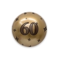 Palloncino Deco Chrome B-Loon Oro Stampa 60 nero  24" (60cm), 1pz.