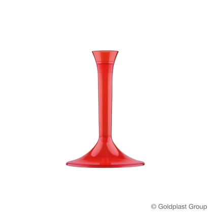 Gambo base per flute Rossi trasparenti, 20pz.