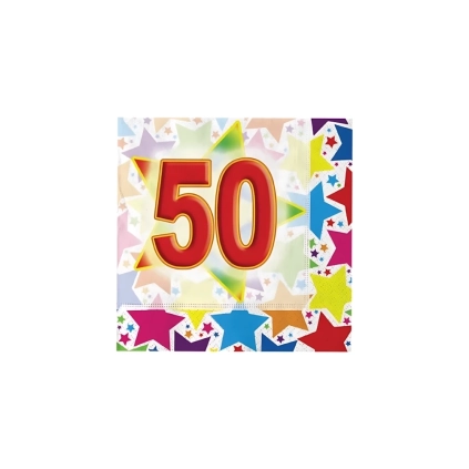 Tovaglioli 50 Anni Stardust 25x25cm, 20pz.
