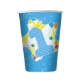 Bicchieri Primo Compleanno Azzurro 200cc in carta, 10pz.