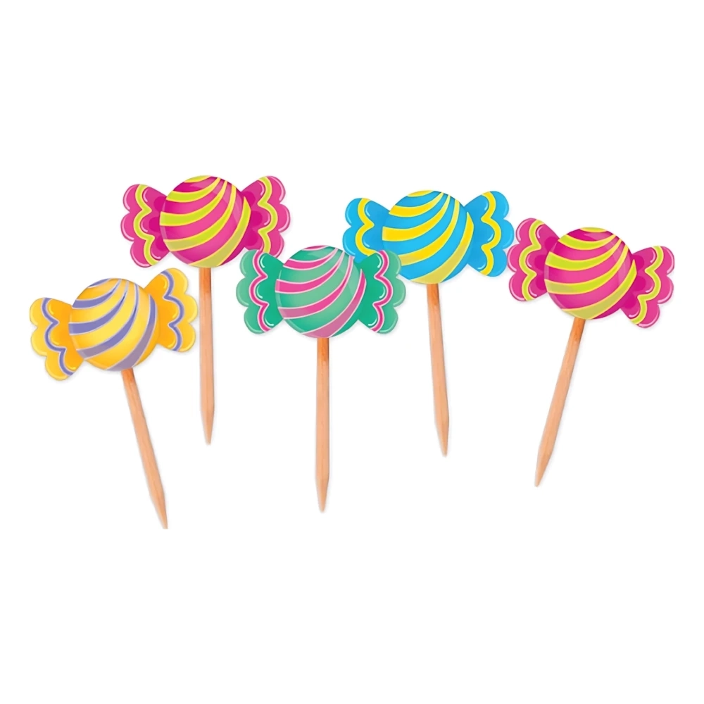 Picks, stuzzicadenti Candy 4x7cm, 25pz.