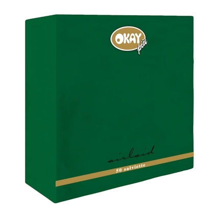 Tovaglioli Verde Foresta in TNT 40x40cm, 50pz.
