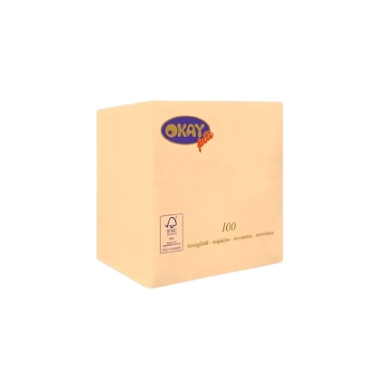 Tovaglioli Champagne 25x25cm 2 veli, 100pz.