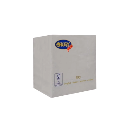 Tovaglioli Argento 25x25cm 2 veli, 50pz.