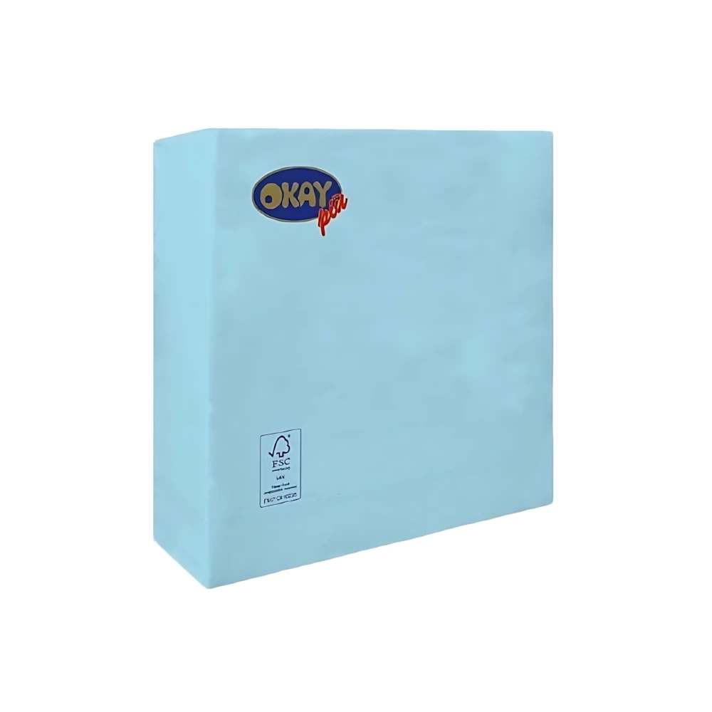 Tovaglioli Azzurri 33x33cm 2 veli, 50pz.