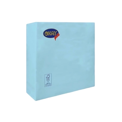 Tovaglioli Azzurri 33x33cm 2 veli, 50pz.