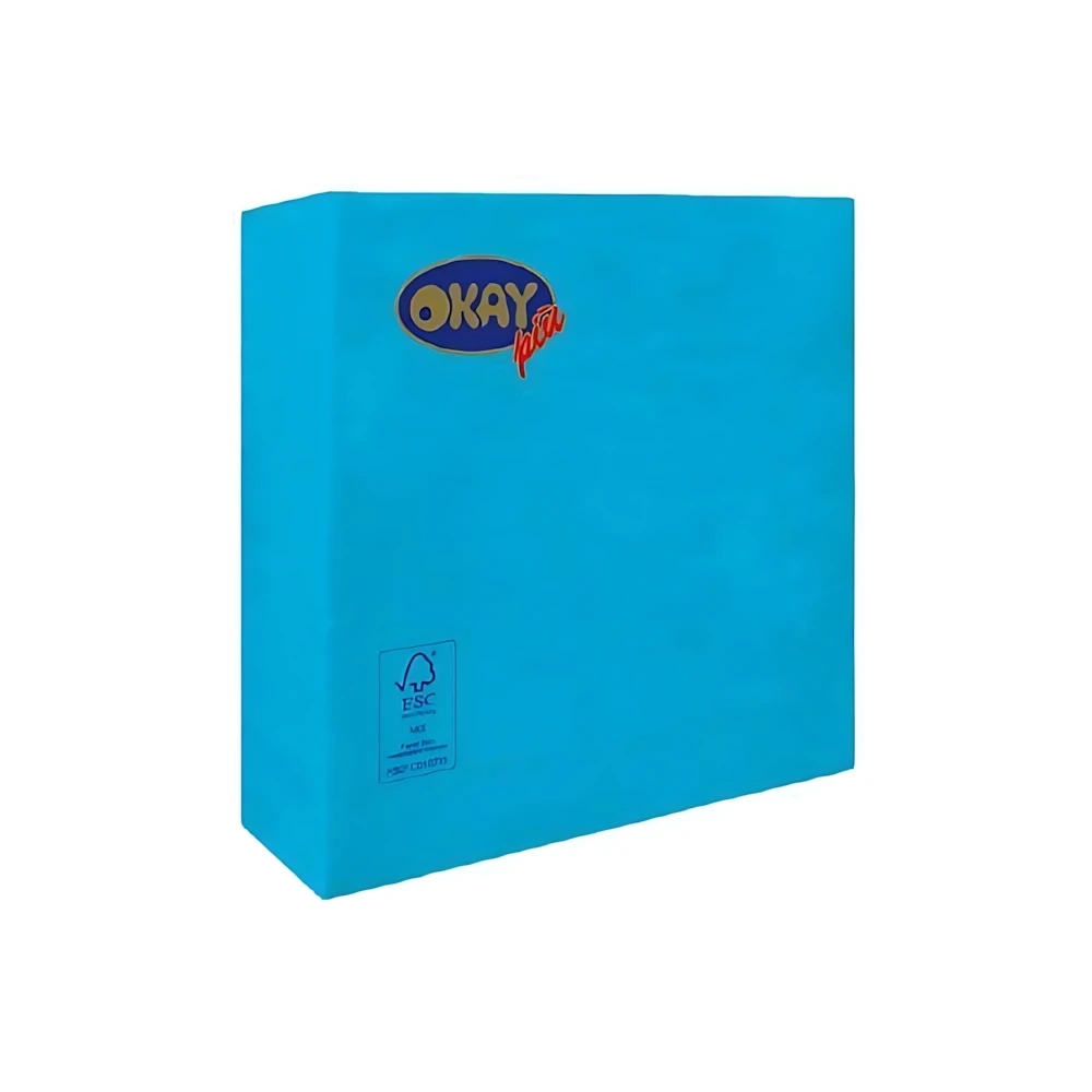 Tovaglioli Turchese 33x33cm 2 veli, 50pz.