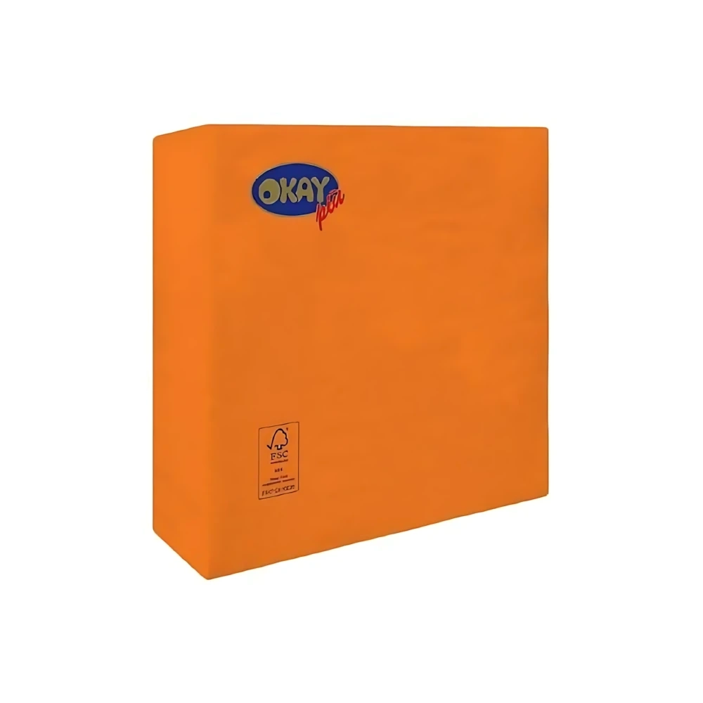 Tovaglioli Arancione 33x33cm 2 veli, 50pz.