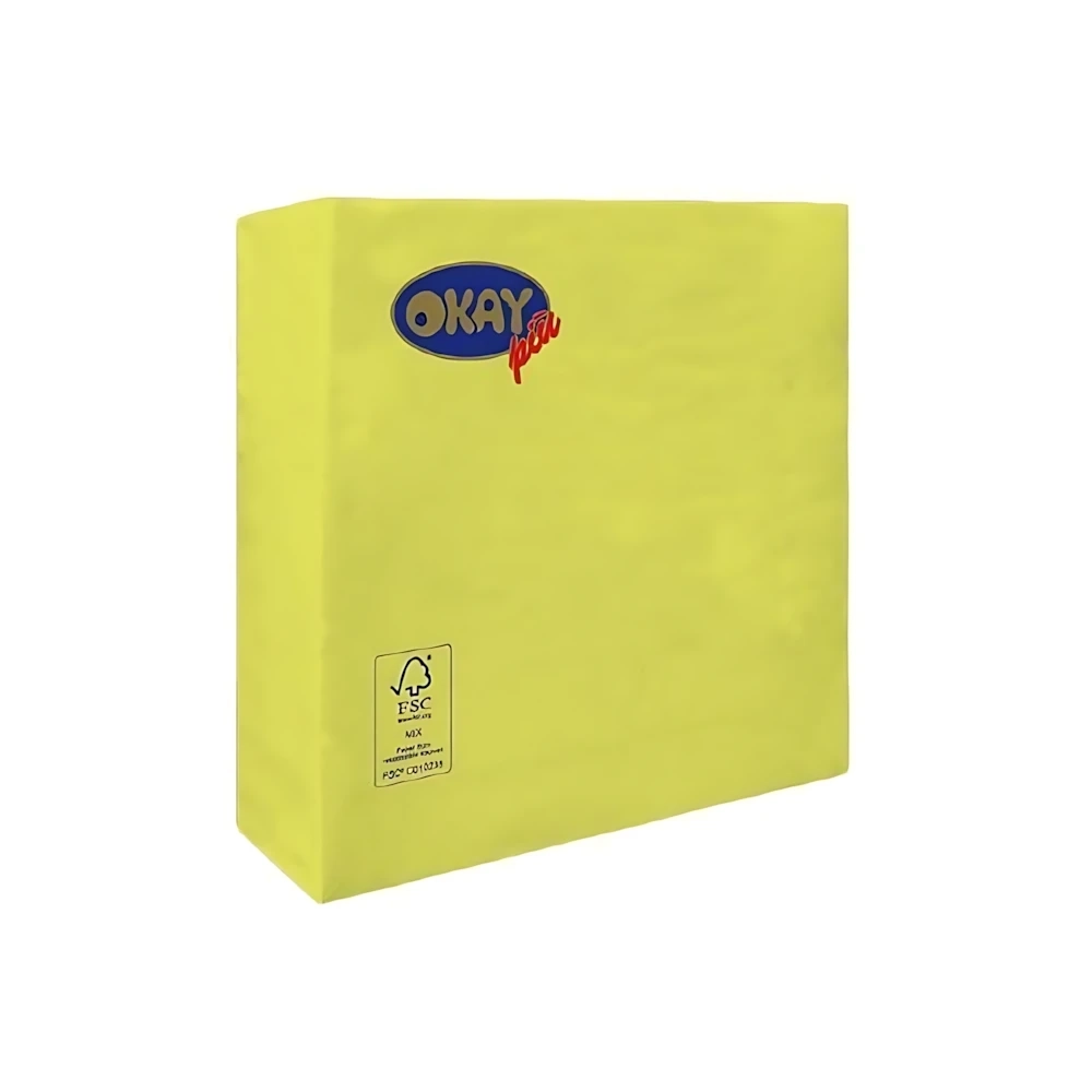 Tovaglioli Verde Chiaro 33x33cm 2 veli, 50pz.