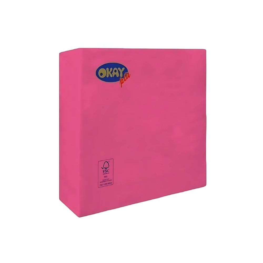 Tovaglioli Ortensia/Fucsia 33x33cm 2 veli, 50pz.