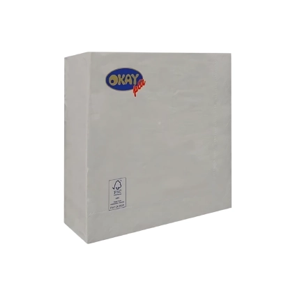 Tovaglioli Argento 33x33cm 2 veli, 50pz.