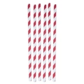 Cannucce in carta a strisce Rossi e bianche 26x1cm, 12pz.