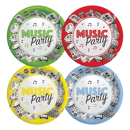 Piatti Mix Music Party 18cm, 8pz.