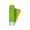 Tovaglia Verde Acido Pois a rotolo 5x1,20m, 1pz.