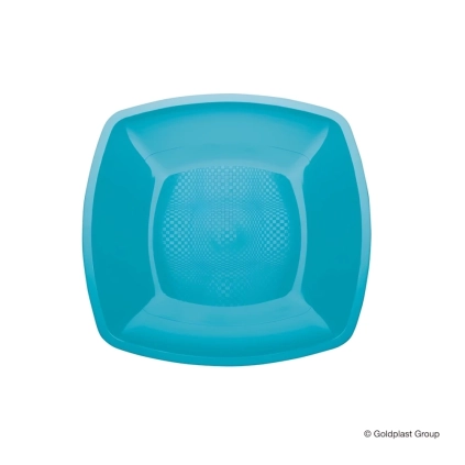 Piatti Turchese dessert, frutta di forma quadrata 18cm, 12pz.
