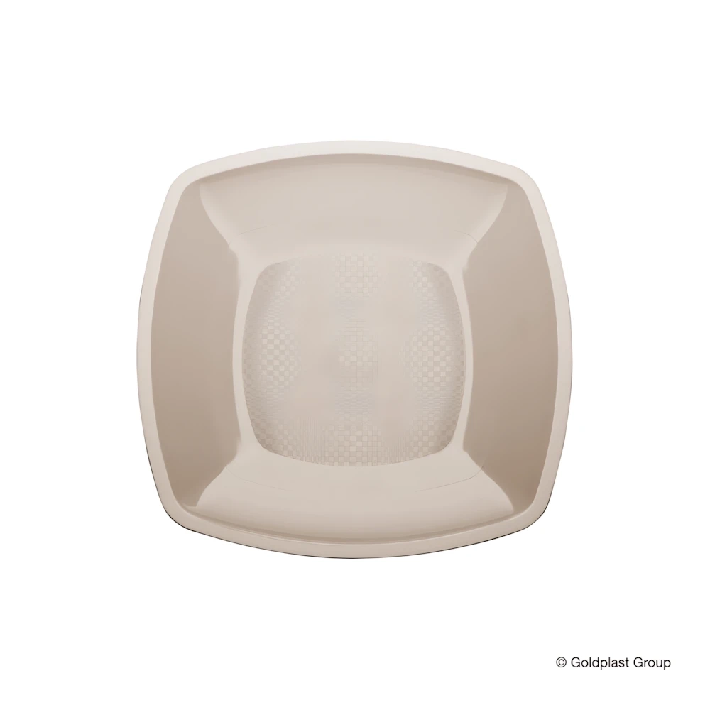 Piatti Taupe dessert, frutta di forma quadrata 18cm, 12pz.