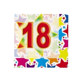 Tovaglioli 18 Anni Stardust 25x25cm, 20pz.