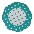 Piatti Acquamarina a pois 27cm, 5pz.