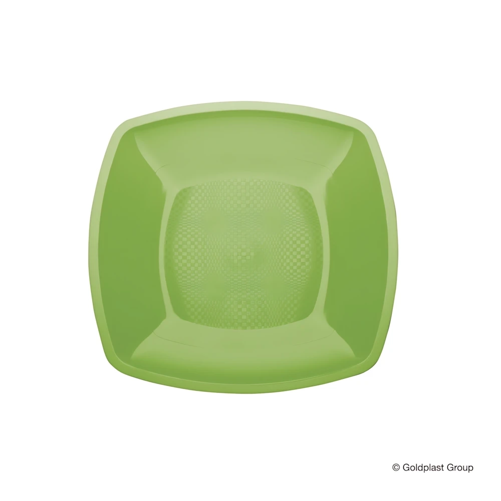 Piatti Verde Lime dessert, frutta di forma quadrata 18cm, 12pz.