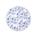 Piatti Blu piccoli in cartoncino compostabile, bordo pieghettato e stampa Natura 21cm, 8pz.