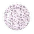 Piatti Taupe fondi in cartoncino compostabile, bordo pieghettato e stampa Natura 25,5cm, 8pz.