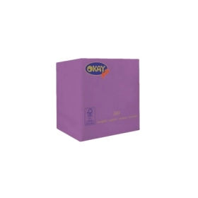 Tovaglioli viola 2 veli 25x25cm, 100pz.