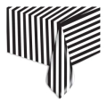 Tovaglia strisce Nere in plastica 2,7x1,4m , 1pz.