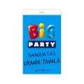 Tovaglia turchese in TNT rettangolare 2,6x1,6m, 1pz.