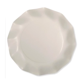 Piatti Avorio grandi compostabili 27cm, 50pz.