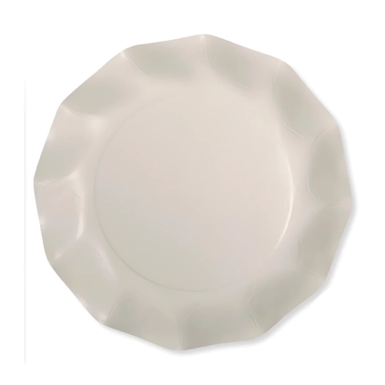 Piatti Avorio grandi compostabili 27cm, 50pz.