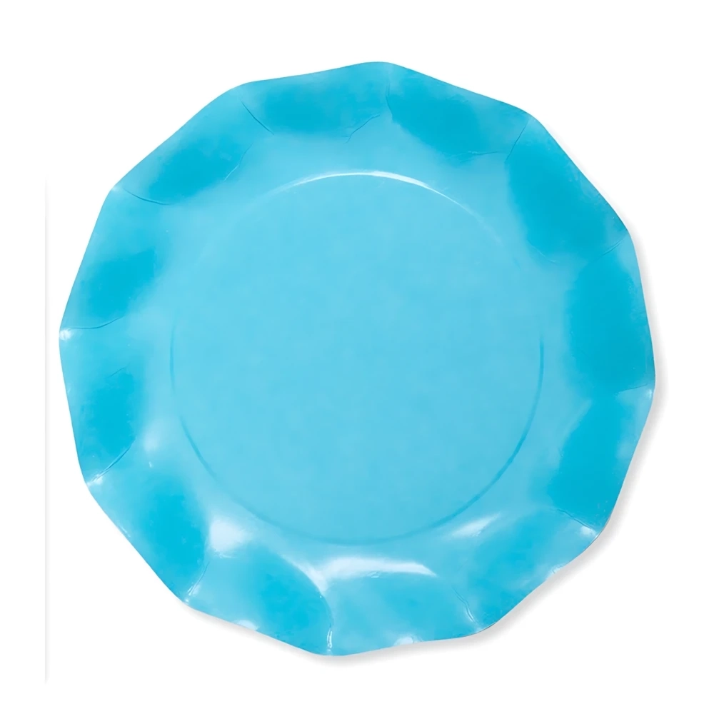 Piatti Turchese grandi compostabili 27cm, 20pz.