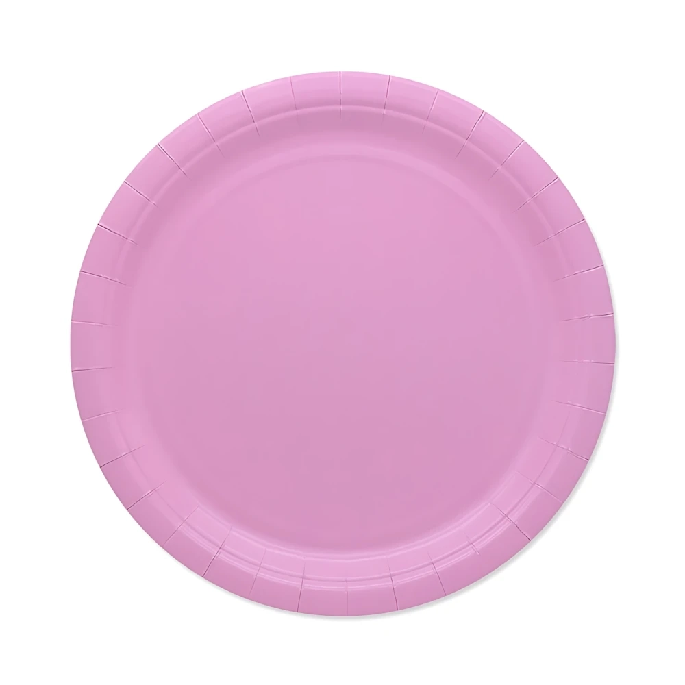 Piatti Rosa Ecolor in carta 24cm, 25pz.