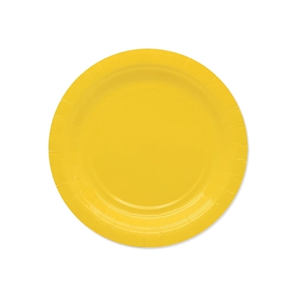 Piatti Gialli Ecolor in carta 18cm, 25pz.
