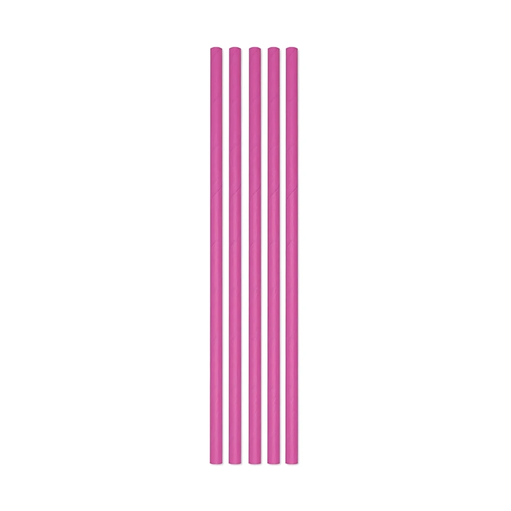 Cannucce Fuxia Ecolor in carta 20x0,5cm, 50pz.