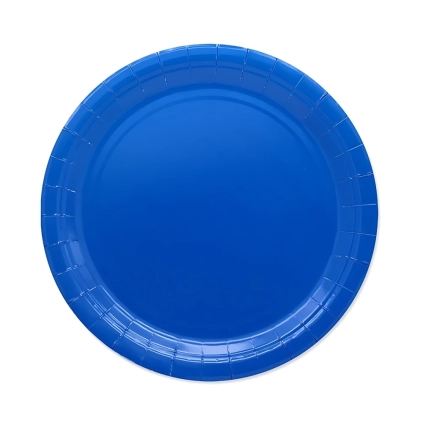Piatti Blu in carta 24cm, 25pz.
