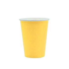 Bicchieri Gialli Ecolor 200cc in carta, 25pz.