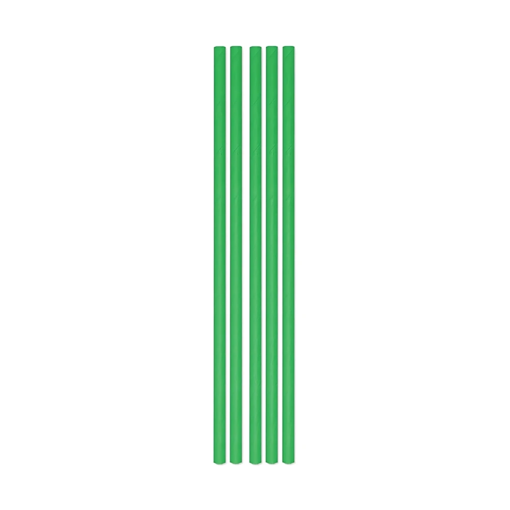 Cannucce Verde Ecolor in carta 20x0,5cm, 50pz.